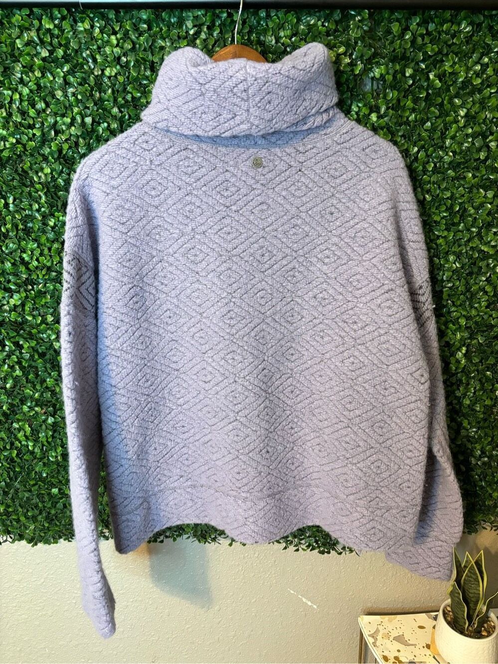 PRANA CRESTLAND TURTLE NECK WOMENS SWEATER MOONSTONE HEATHER LARGE - Picture 5 of 6